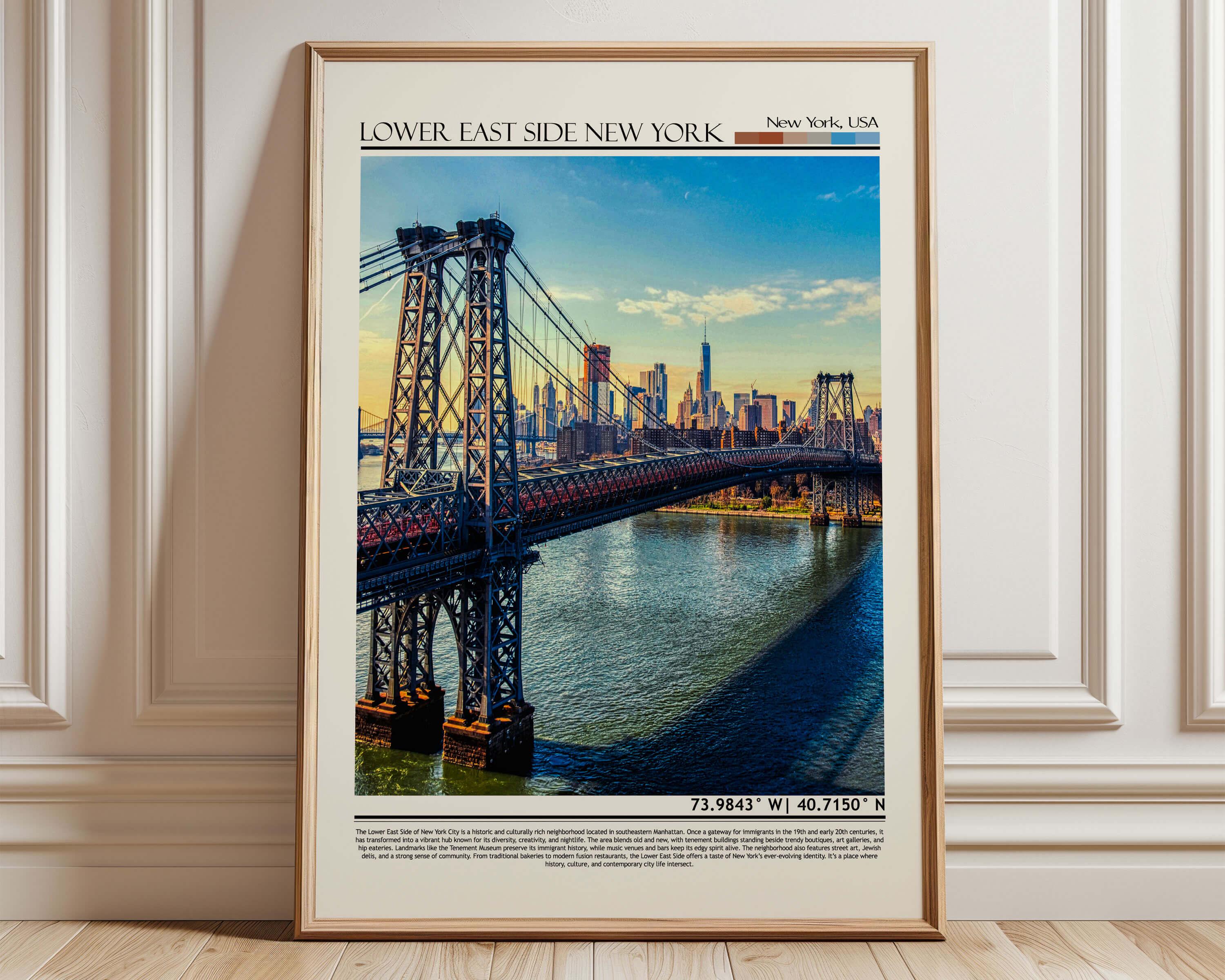 Lower East Side New York Wall Art Print | Lower East Side New York