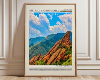 Red Rocks Amphitheatre  Poster Print | Colorado  Wall Art | USA Home Decor