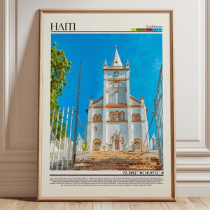 Haiti Caribbean Wall Art Poster, Haiti Wall Art, Haiti Print , Haiti Poster Print, Haiti Travel, Caribbean Wall Hanging Decor