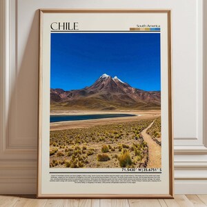 Chile Andes Mountains Art | South America Landscape Poster | Altiplano Nature Print | Chile Home Decor | South America Travel Gift