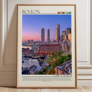 Boston Poster, Boston Photo, Boston Travel Poster, Boston Wall Art, Boston Travel Gift, Boston Print, Massachusetts/USA