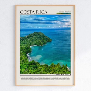 Costa Rica Wand Kunst | Costa Rica Küstenlandschaft Poster | Mittelamerika Natur Print | Costa Rica Home Decor | Mittelamerika
