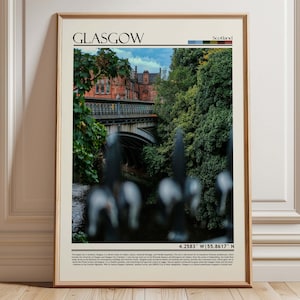 Glasgow Print, Glasgow Wall Art,  Glasgow Poster, Glasgow Travel, Glasgow Art Print, Glasgow/ Scotland