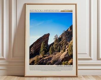 Red Rocks Amphitheatre  Poster Print | Colorado  Wall Art | USA Home Decor