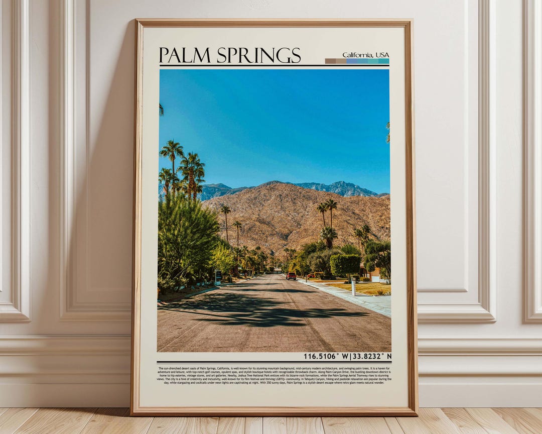 Palm Springs California Desert Art | Palm Springs Poster | USA