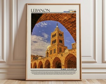 Lebanon Print, Lebanon Wall Art, Print, Lebanon  Poster , Lebanon Travel, Lebanon Travel, Middle Eat Home Decor