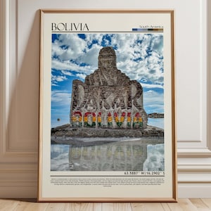 Bolivia Wall Art, Bolivia Artwork , Bolivia Travel Print  Bolivia Poster, Bolivia /South America