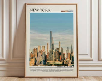Lámina de Nueva York, Póster de Nueva York, Arte mural de Nueva York, Regalo de viaje de Nueva York, Fotografía de Nueva York, EE. UU.