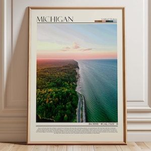 Michigan Wall Art | Michigan USA Poster | USA Nature Print | USA Serene Wall Decor
