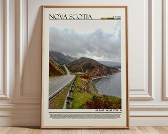 Nova Scotia Travel Poster | Coastal Highway Print