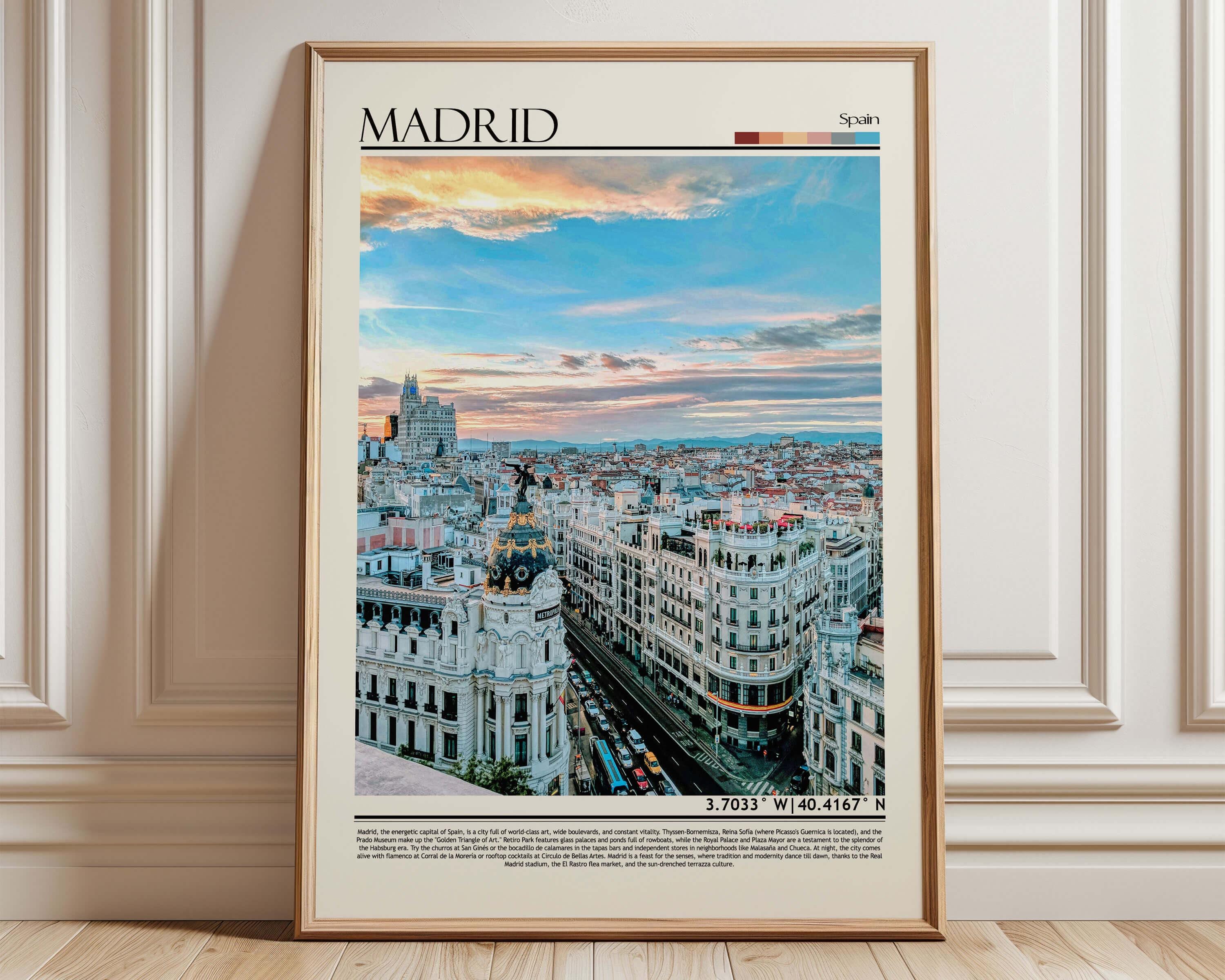 Madrid Print, Madrid Poster, Madrid Wall Art, Madrid Travel
