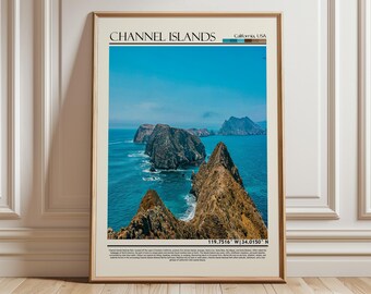 Channel Islands Poster | California Art Print | USA  Home Decor