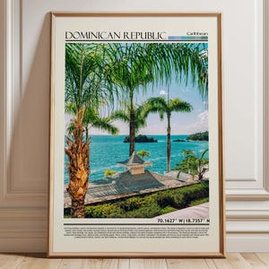 Dominican Republic Wall Art | Caribbean Beach Poster | Dominican Republic Island Travel Decor | Dominican Republic Travel  Gift