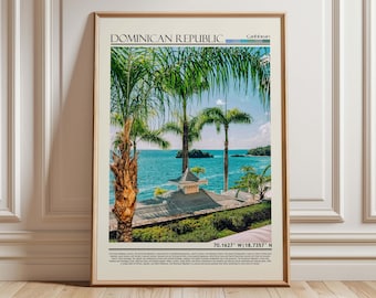 Dominican Republic Wall Art | Caribbean Beach Poster | Dominican Republic Island Travel Decor | Dominican Republic Travel  Gift
