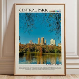 Central Park Print, New York City Wall Art, Central Park Poster, Central Park Photo, New York City Poster Print, Urban Nature Gift, New York