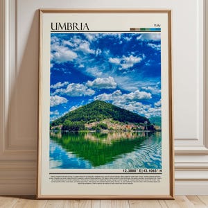 Umbria Italy Wall Art Poster |Umbria Italy Travel Print Art| Italy Gift Artwork| Europe Wall Hanging Home Decor