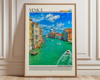 Konsttryck i Venedig, Italien: Reseposter för Europa, Stadsfotografi