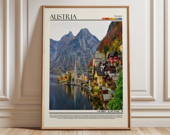 Póster de Austria, Arte mural de Austria, Foto de Austria, Decoración de Austria, Lámina artística de Austria, Foto de Austria, Austria/Europa