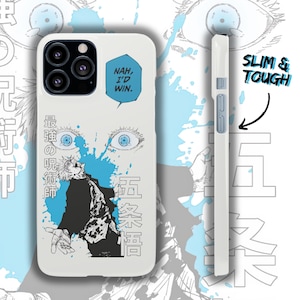 Jujutsu Kaisen Snap Phone Case, JJK Phone Case, Gojo Satoru, Gojo Phone Case, Gojo Case, JJK iPhone Case, Jujutsu Kaisen, Slim Anime Case