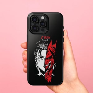 Attack on Titan Phone Case, Anime iPhone Case, AOT Phcone Case, Tough iPhone Anime Case, Eren Yeager Phone Case, Eren Yeager iPhone Case