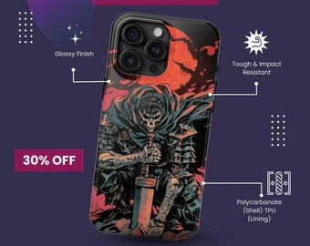 Berserk Anime Phone Case, Impact Resistant, Matte Finish
