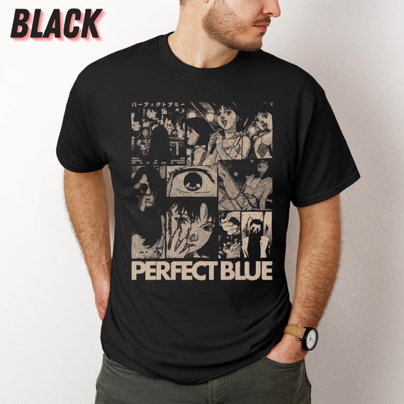 PERFECT BLUE SILKSCREEN PRINTING T SHIRT