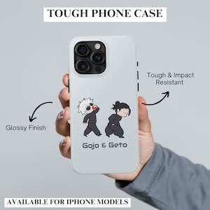 Jujutsu Kaisen-telefoonhoesje, Gojo en Geto, JJK-telefoonhoesje, anime iPhone-hoesje, Gojo-telefoonhoesje, JJK iPhone-hoesje, Jujutsu Kaisen iPhone-hoesje