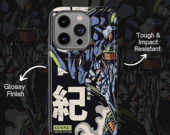 Funda para teléfono con diseño de anime Neon Genesis, resistente a los impactos.