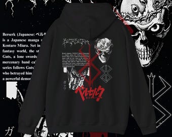 Berserk Hoodie, Guts Hoodie, Guts Berserk, Guts Berserk Hoodie, Anime Hoodies, Berserk Guts hoodie, Berserk Anime, Guts Berserk Shirt