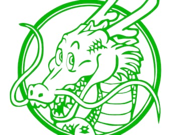 Dragon Shenron Sticker, &quot;DRAGON BALL Z&quot;, Premium Vinyl Decal for Car, Mac, Laptop, etc.. Select color and size.