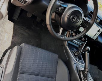 &quot;GR&quot; Logo Gel Coated Steering Wheel Overlay Compatible with &quot;Toyota GR86&quot;