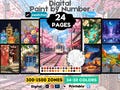 24 Procreate Coloring Pages, Paint By Number Digital, Cozy iPad Coloring For Adults, Printable | PNG PDF SVG
