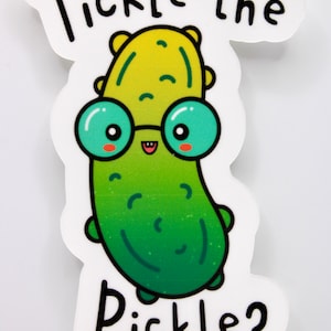 Tickle the Pickle Funny - Adesivo scherzoso - impermeabile e resistente alle intemperie