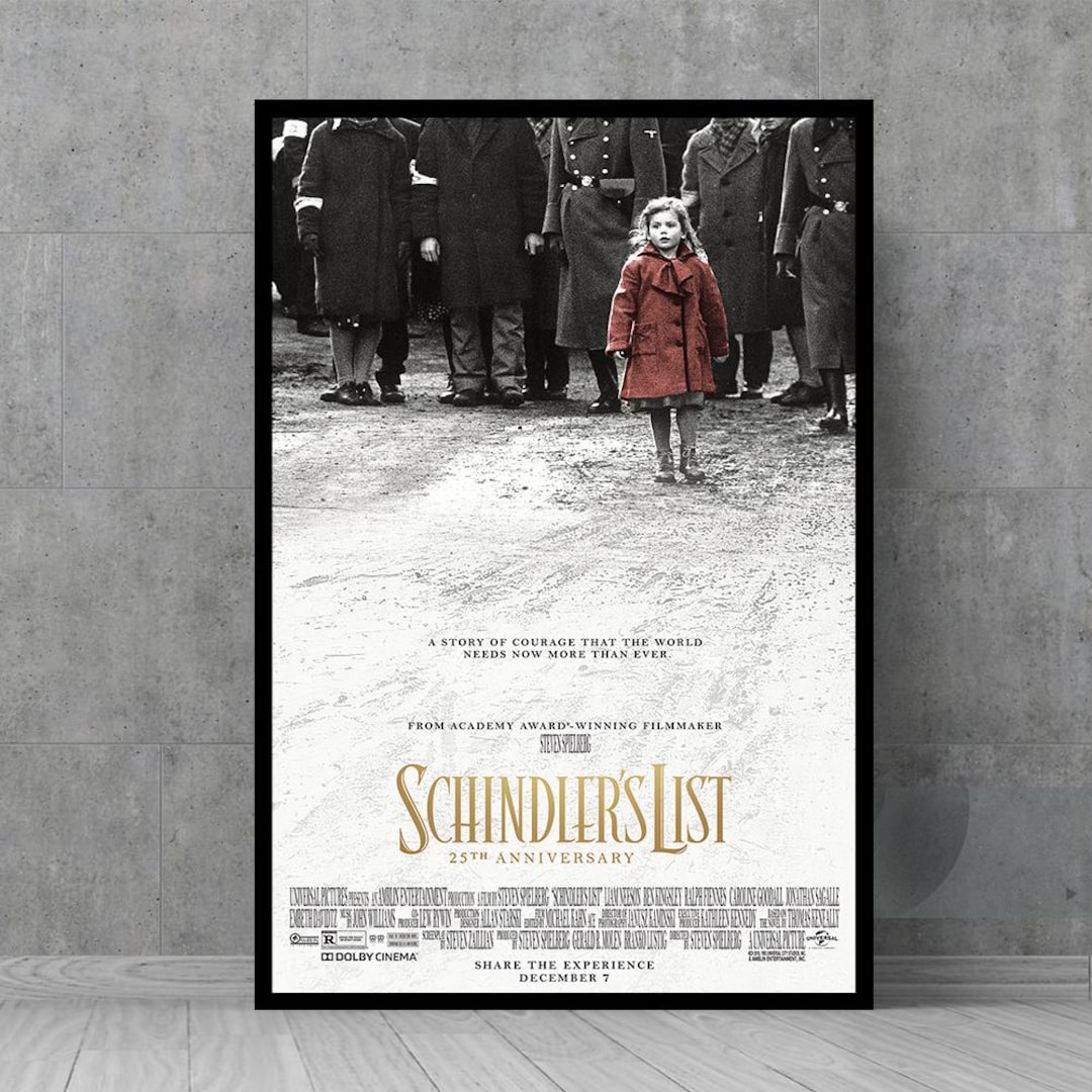 Schindler's List Movie Poster - Wall Art - Vintage Posters - Retro Wall ...