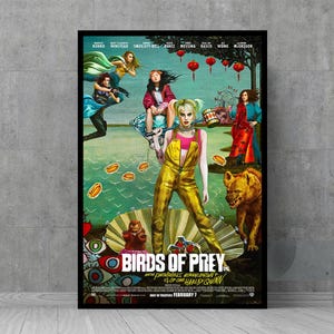 Póster de la película Aves de Presa - Arte mural - Pósteres antiguos - Decoración de pared retro - Objetos de colección para fanáticos del cine