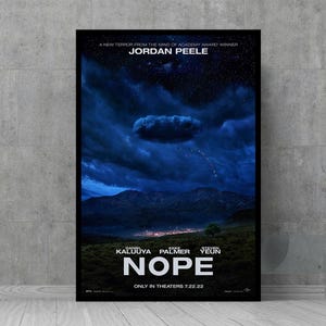 Nope Daniel Kaluuya pôster do filme - Arte de parede - Pôsteres vintage - Decoração de parede retrô - Colecionáveis de fãs de cinema