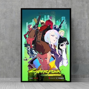Cyberpunk Edgerunners Poster - Wandkunst - Vintage Poster - Retro Wanddekor - Film Fan Sammlerstücke