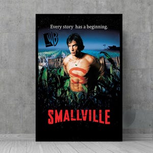 Póster de la película Smallville - Arte mural - Pósteres antiguos - Decoración de pared retro - Objetos de colección para fanáticos del cine
