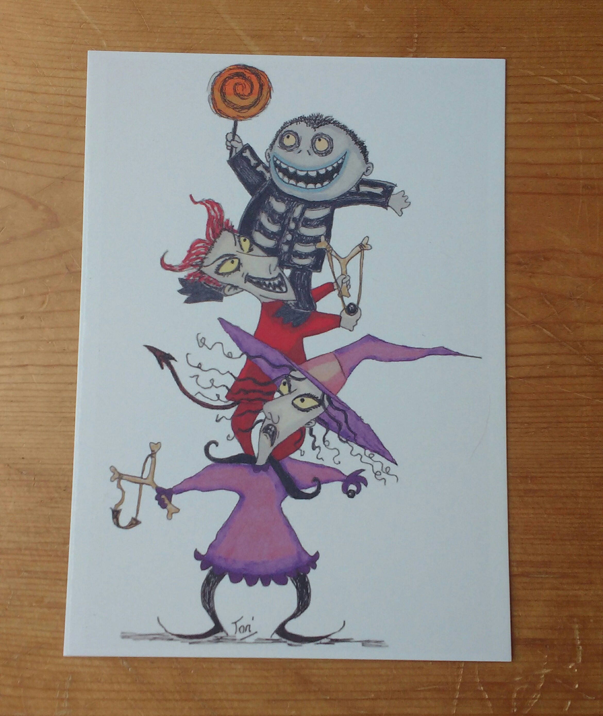 Lock Shock and Barrel Nightmare Before Christmas Art Print Etsy