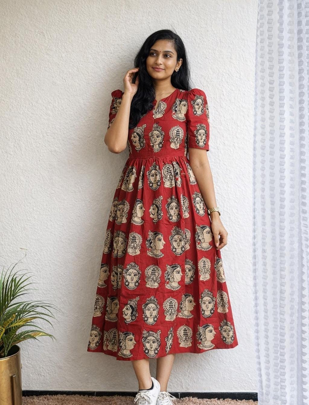 etsy indian cotton dresses Indian Cotton Maxi Dress