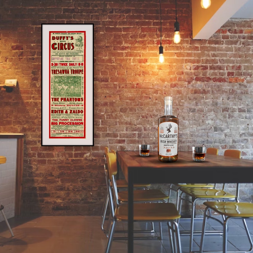 3 Feet Large Vintage Poster for Interior Decor Circus Ireland