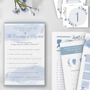 Shower nuptiale - Goûter Orgueils et Préjugés | Cartes de jeu - CANDIDATURES pour les couples nuptiales - Impression numérique à la maison (personnalisable)