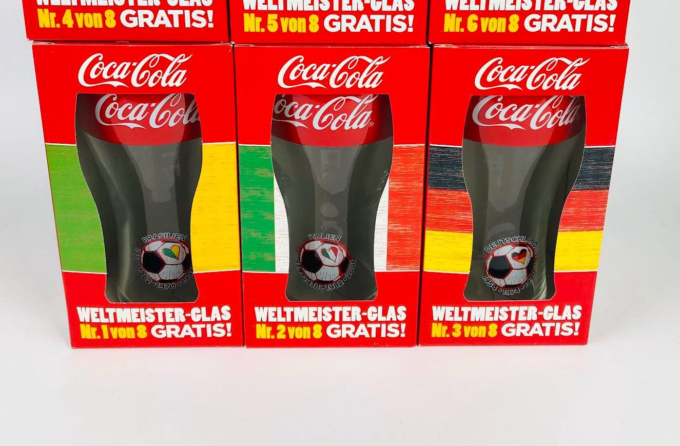 8 X Coca Cola Glasses / World Cup 2014 Brazil / All World Cup