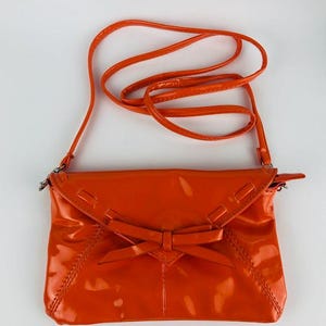 Damen Handtasche Umhängetasche Schultertasche im Orange 19 X 13 cm