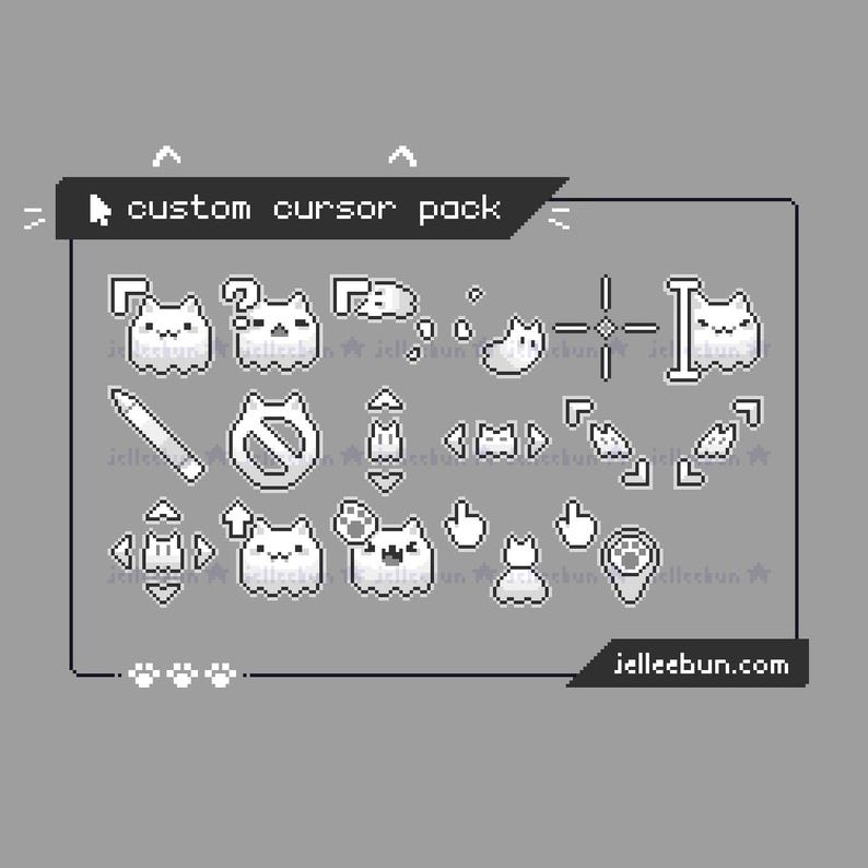 Code Geass Custom Mouse Cursor Animated Ghost Kitty Pixel Art Mouse Cursor Set (windows PC) - Etsy ...