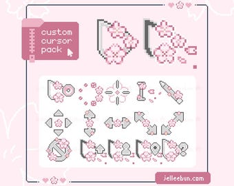 Cherry Blossom / Sakura Bloom Pink Animated Mouse Cursor Pack – Pixel Art (Windows .ani Files)
