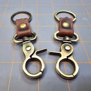 Leather and Brass Keychain