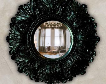 Handmade Witch Eye Convex Mirror • Gothic Resin Wall Decor (14.5 cm)