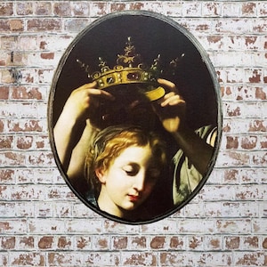Cuadro vintage ovalado.El arte de pared de estilo antiguo es un regalo para la familia.Un cuadro de madera.Una placa de pared.Decoración del hogar vintage.Placa de pared de madera.