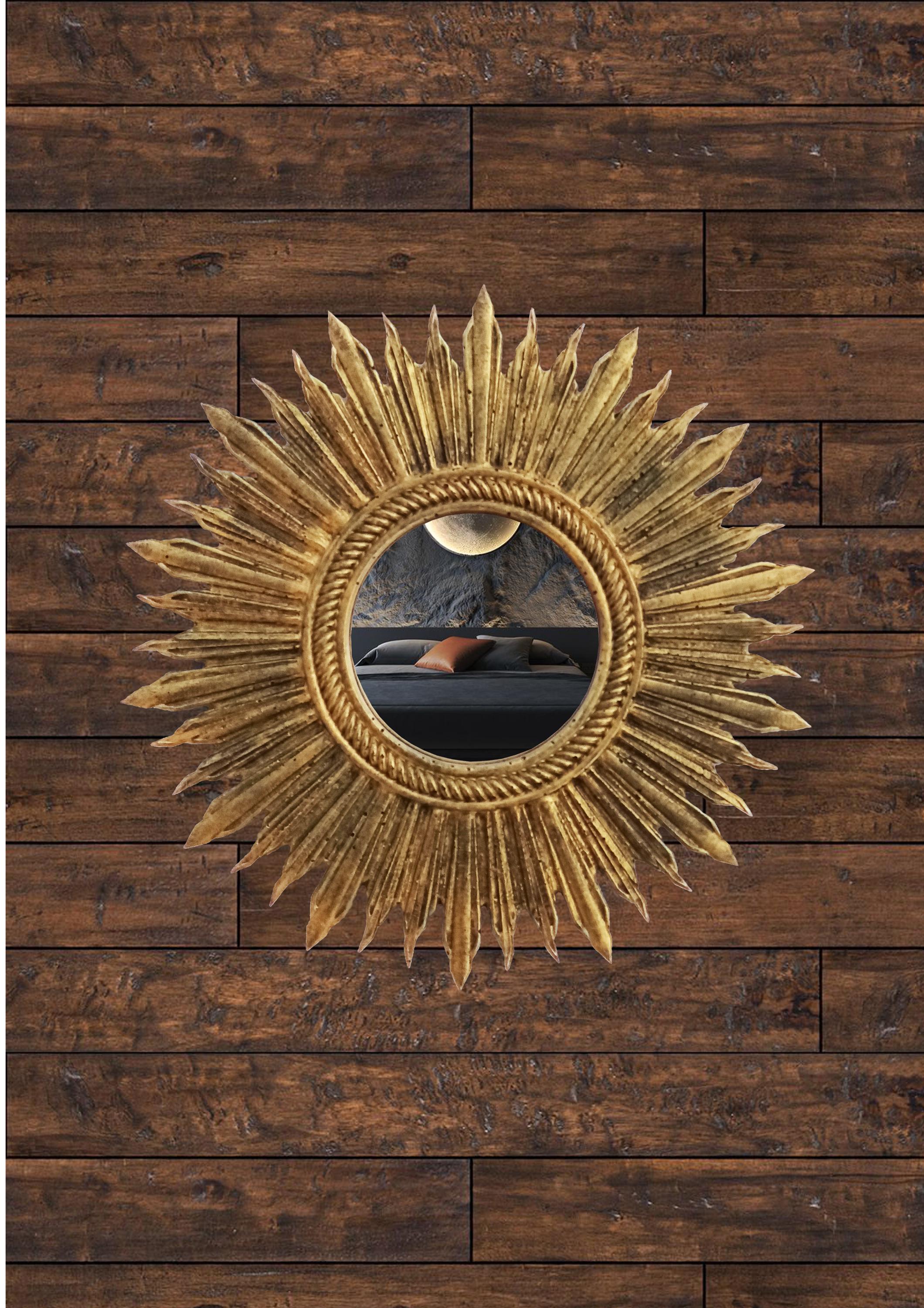 Antique sunburst mirror - Etsy 日本